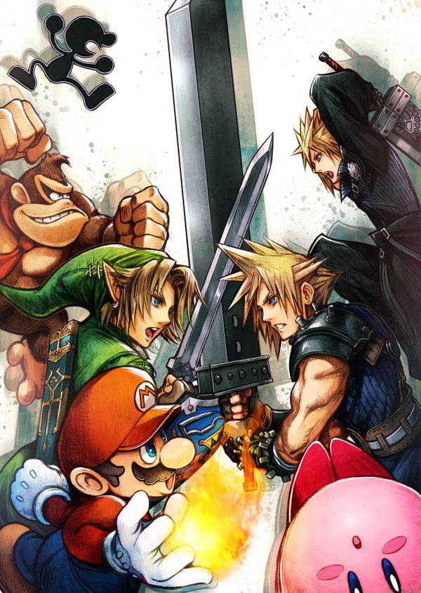 Tetsuya Nomura's Smash Bros. illustration