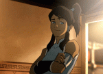 korra rising eyebrow repeatedly.gif