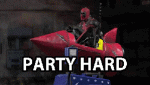 deadpool party hard.gif