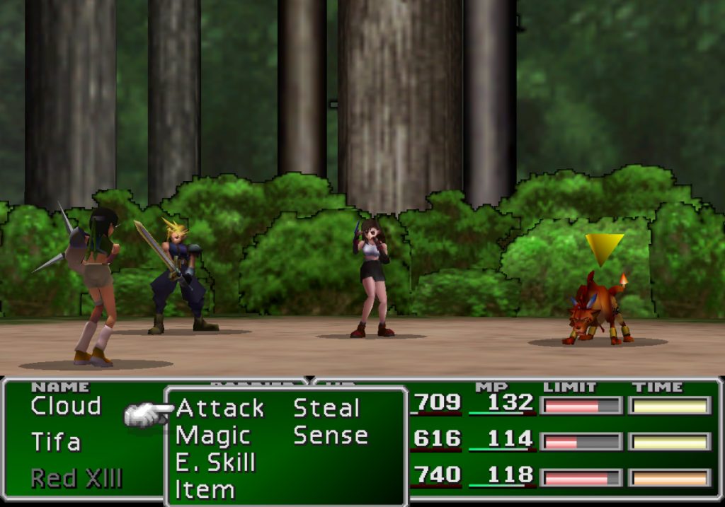 The battle from Final Fantasy VII against the "mystery ninja" Yuffie Kisaragi.